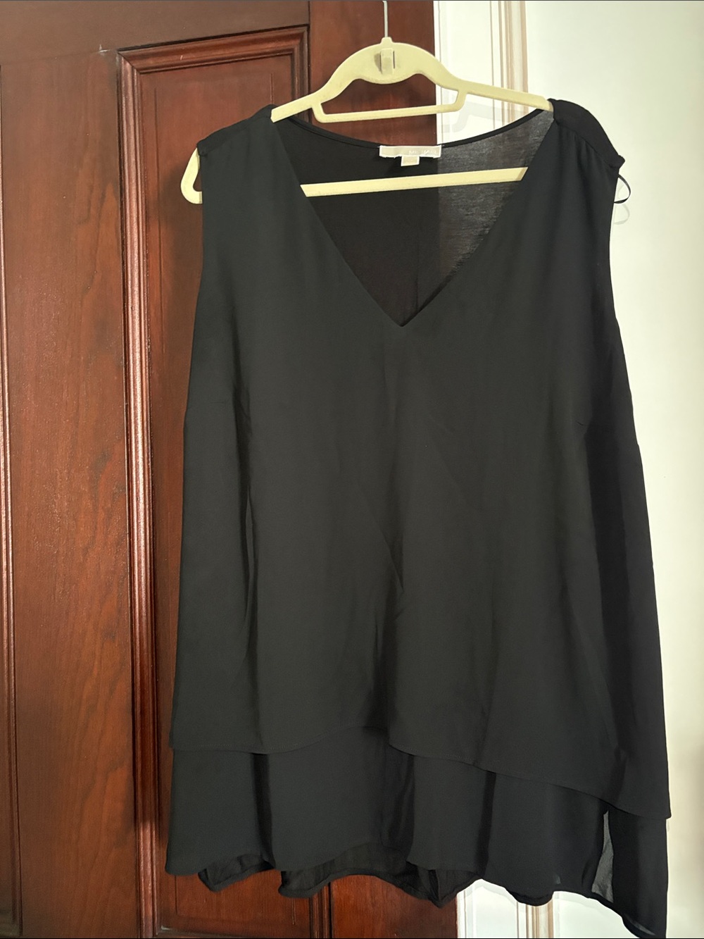 MICHAEL Michael Kors Black Layered V-Neck Tunic